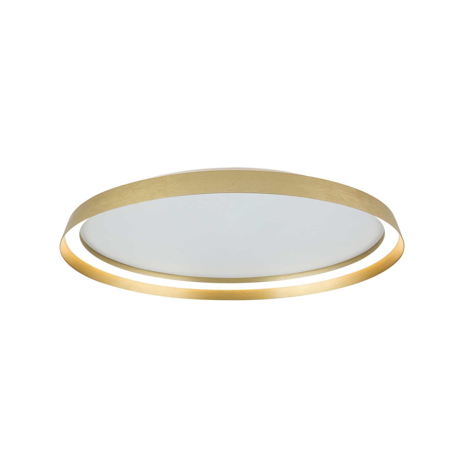 LED ceiling lamp Manta, Ø 60 cm, gold-coloured, aluminium, up/down