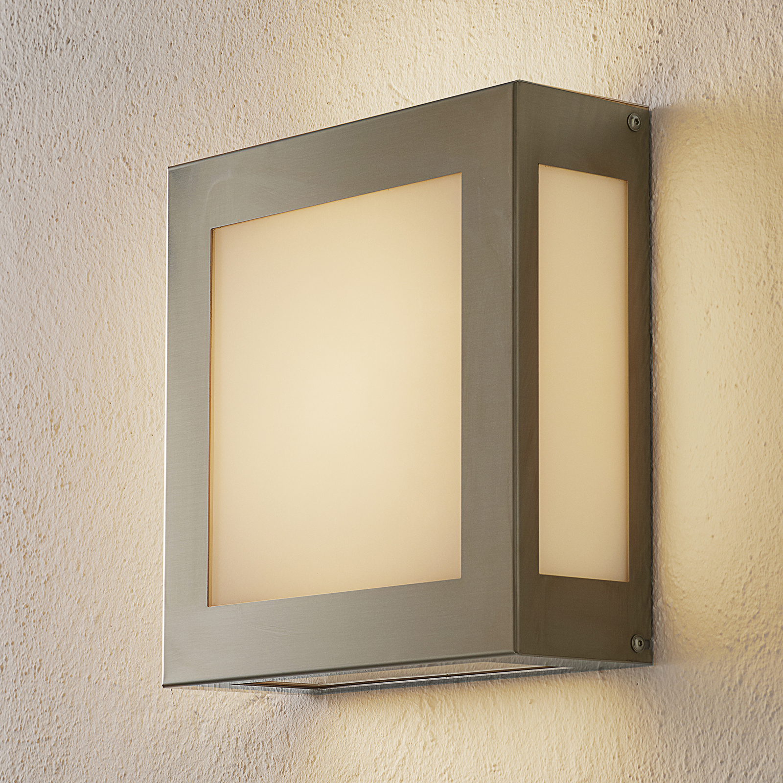 CMD Aqua Legendo sensor LED wall light anthracite, stainless steel, opal glass, 12 W, energy efficiency: A+, W: 28 cm, H: 28 cm
