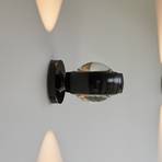 LOOM DESIGN LED wall light Optic, black aluminium Ø 12 cm