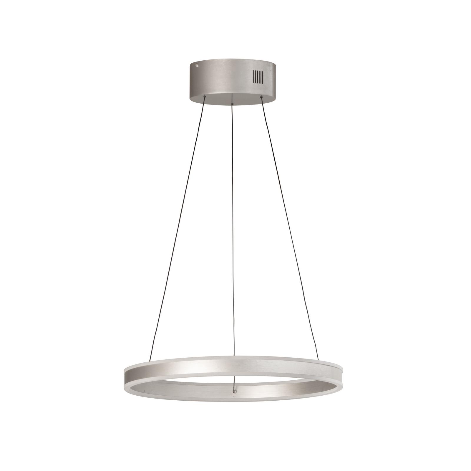 Żyrandol LED Silvio, Ø 50 cm, nikiel matowy, metal, CCT,