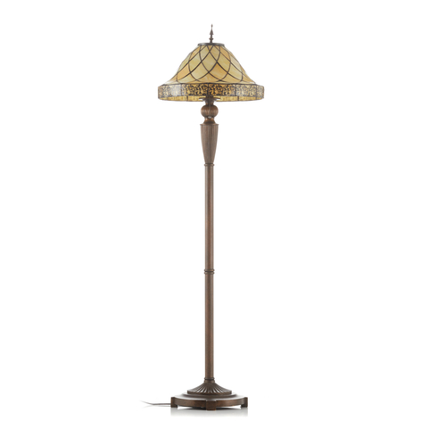 Dekorative Stehleuchte Diamond mit Tiffany-Schirm