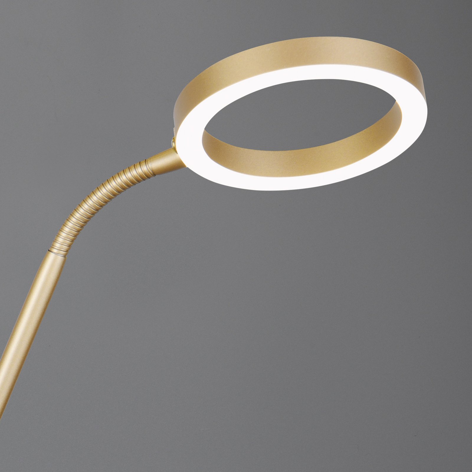 Candeeiro de pé LED Willis, dourado, altura 180 cm, metal, CCT, regulador de