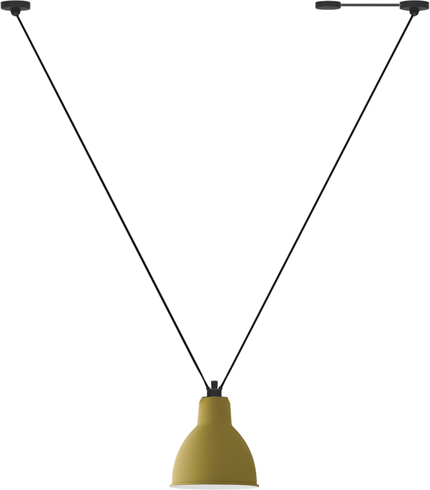 323 XL Pendel Round Yellow Lampe Gras - Stue - Metal