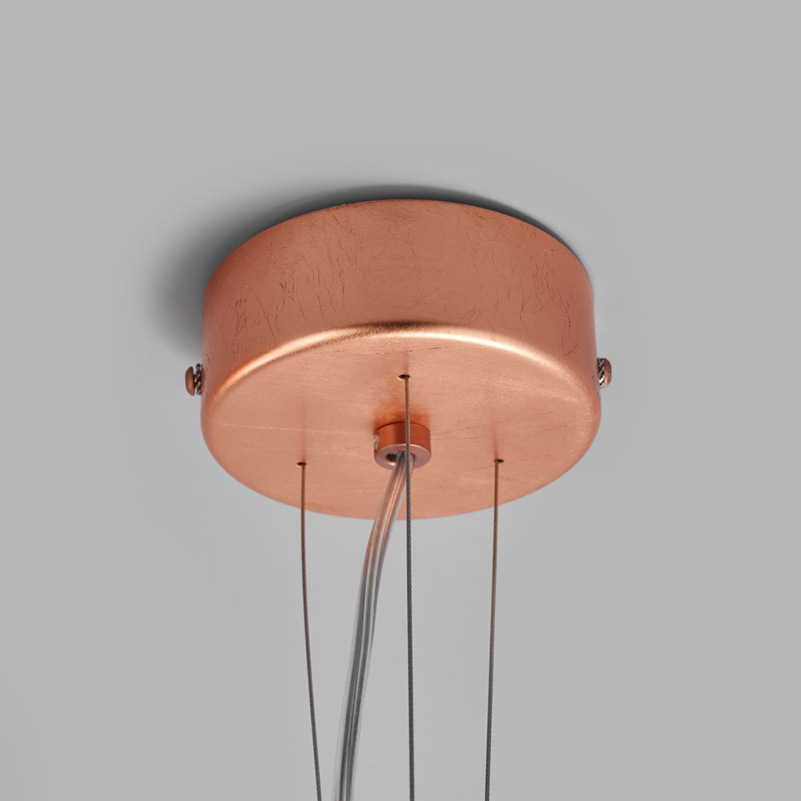 Pura hanglamp in koper, 60cm, 8x G9