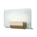 kdln Nami LED wall light, brass-coloured, width 30 cm, glass