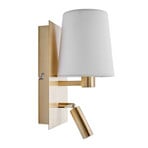 Aiden Wall Lamp White/Brass - Lindby