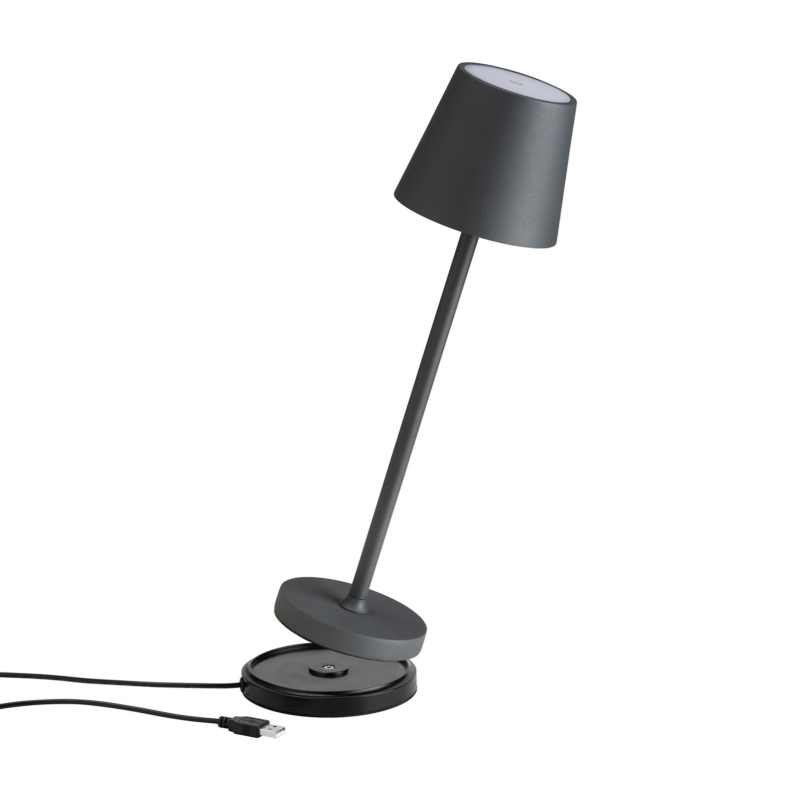 LED tafellamp 5099, oplaadbare batterij IP54 dimbaar grafiet