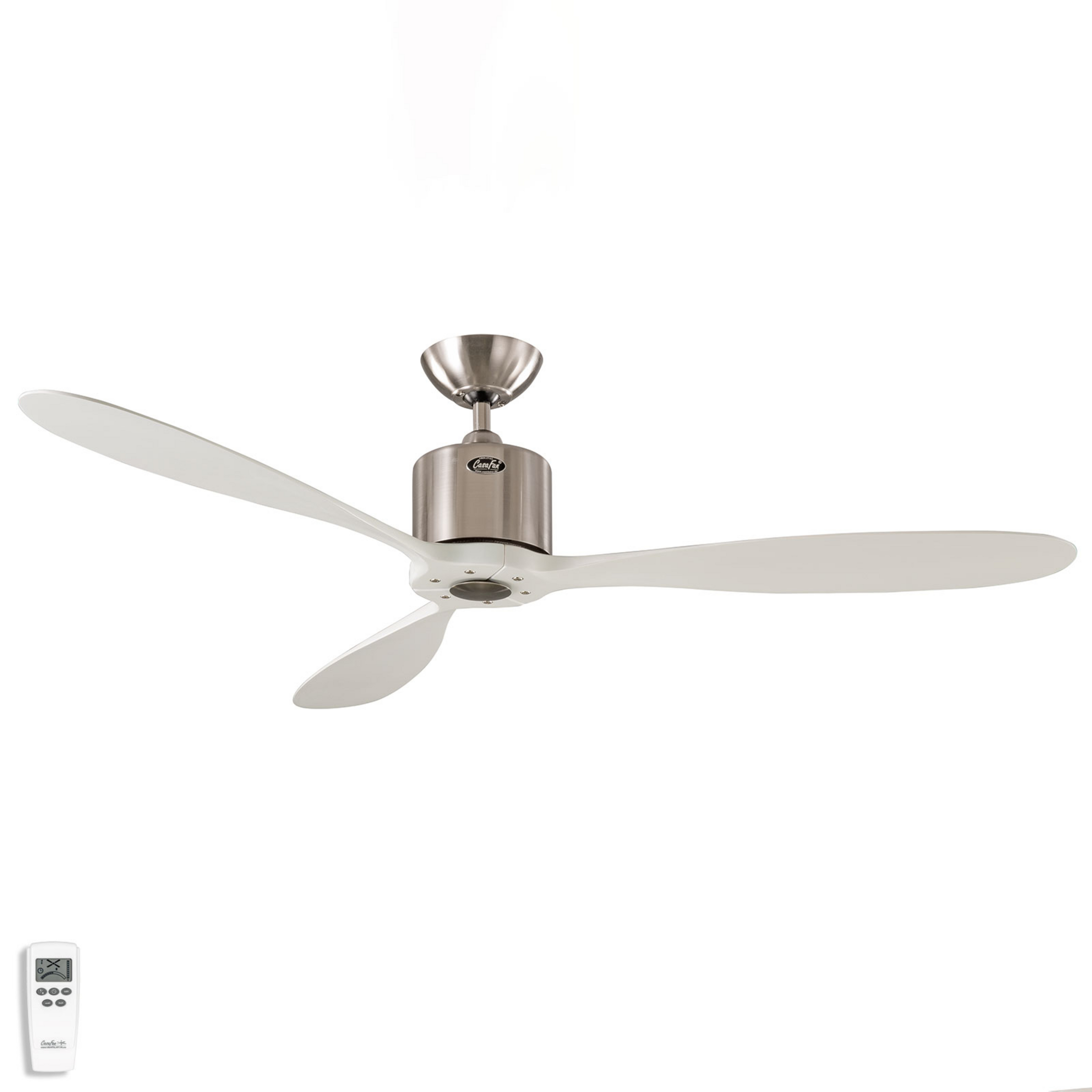 AEROPLAN ECO Deckenventilator, chrom/weiß, Ø 132 cm, leise
