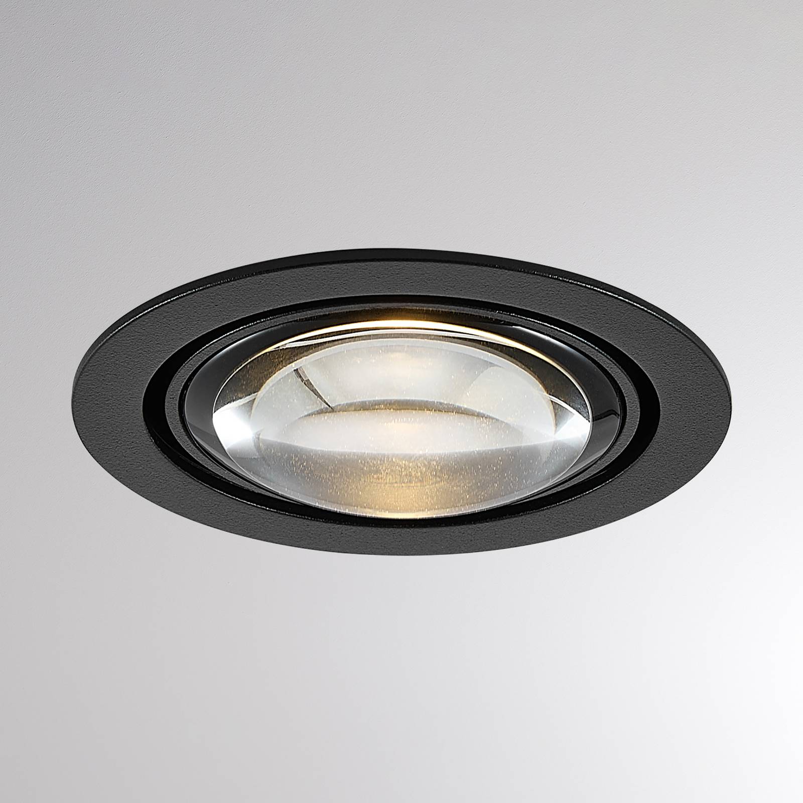 Levně Molto Luce LED stropní vestavné svítidlo MAG MINI, černé, Ø 10 cm, CCT 18 V