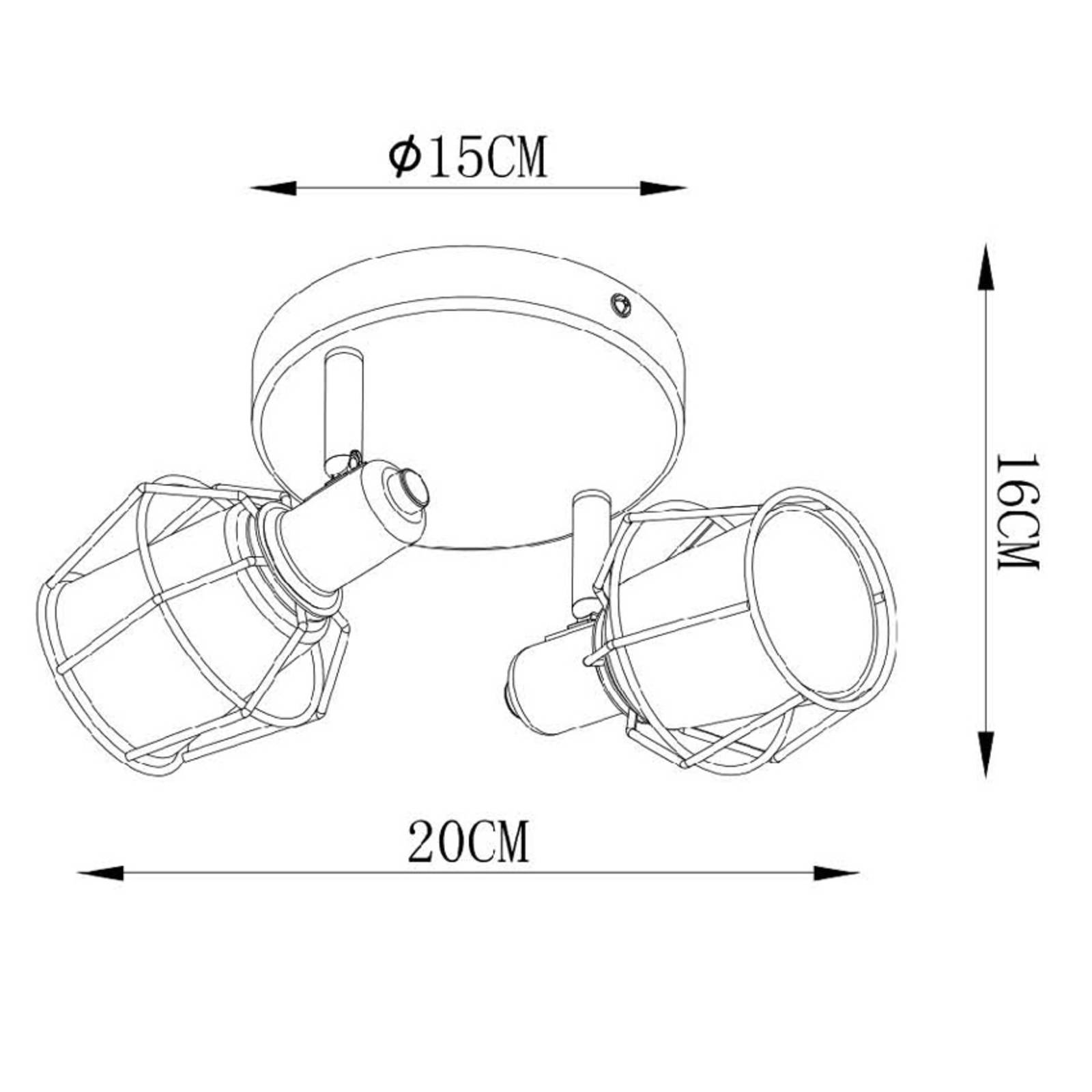 Lucide Spot pour plafond Nila à 2 lampes