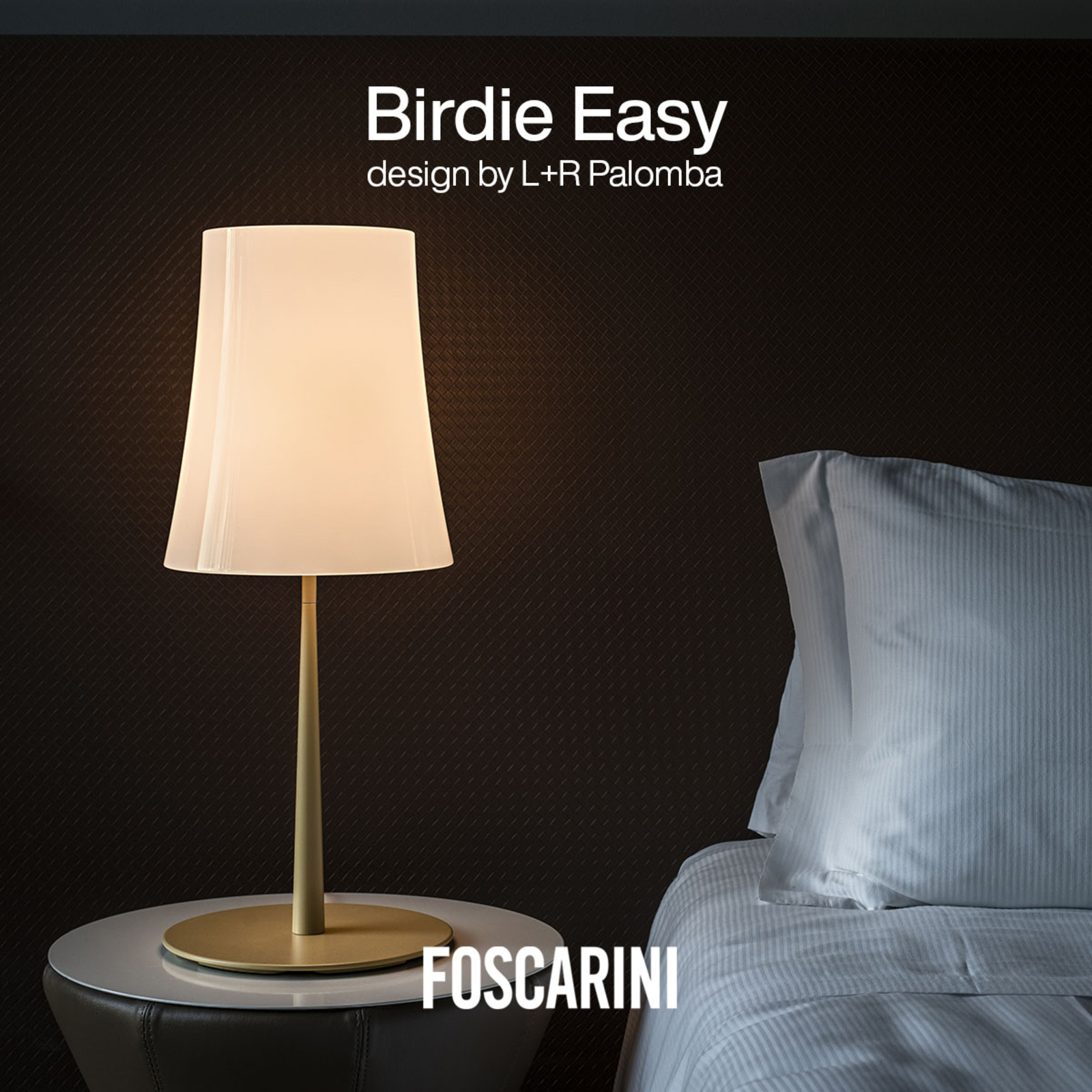 Foscarini Birdie Easy Grande galda lampa smilšu dzeltena