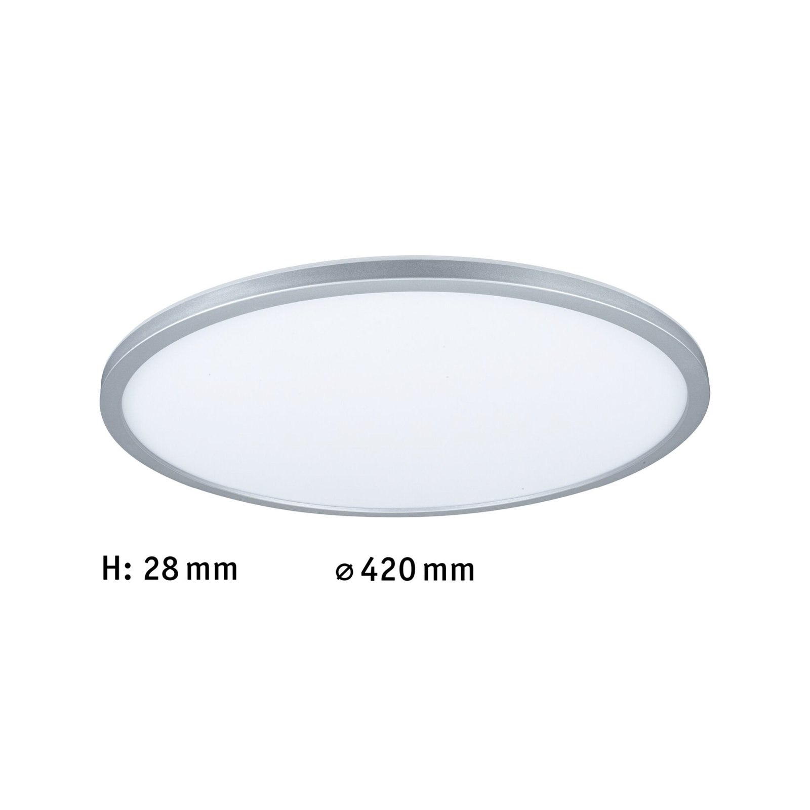 Atria Shine LED paneel, dimbaar, chroom, Ø 42 cm - Paulmann