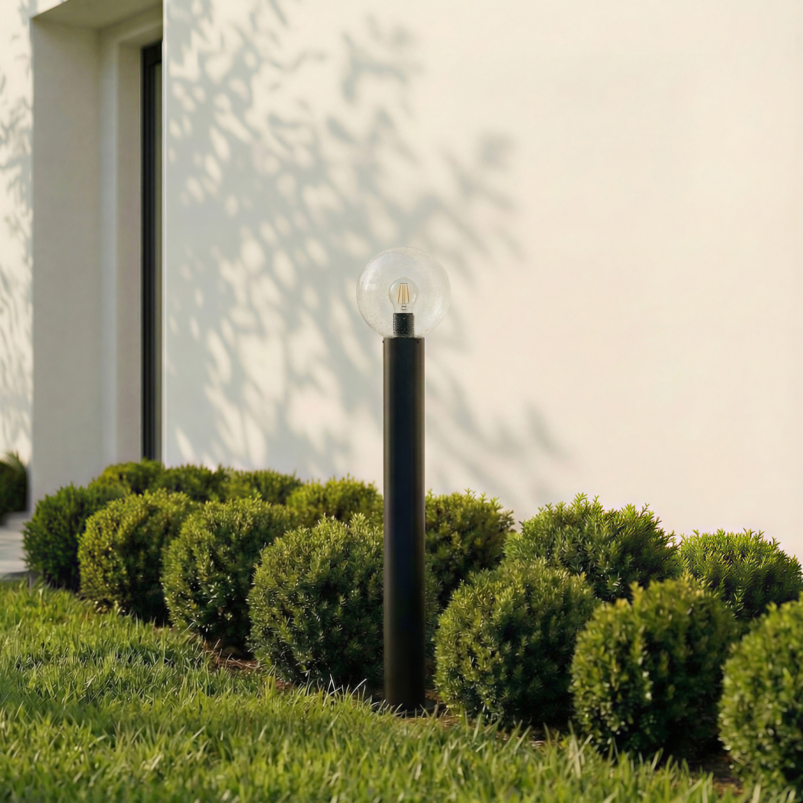 Lindby tuinpadverlichting Dangan, helder, hoogte 90 cm, glas, metaal Lindby tuinpadverlichting Dangan, helder, hoogte 90 cm, glas, metaal