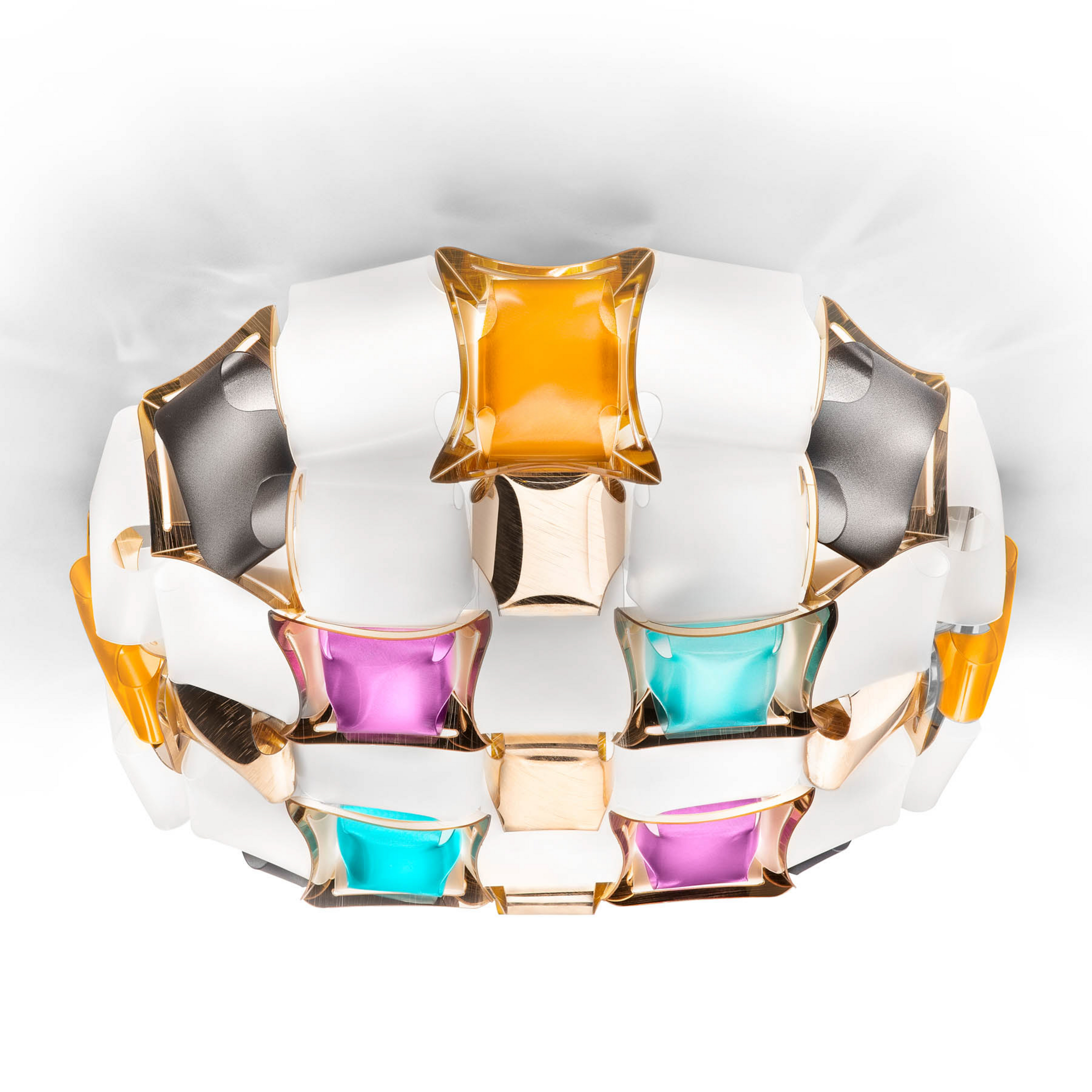 Plafón Mida, Ø 67 cm, multicolor/blanca - Slamp