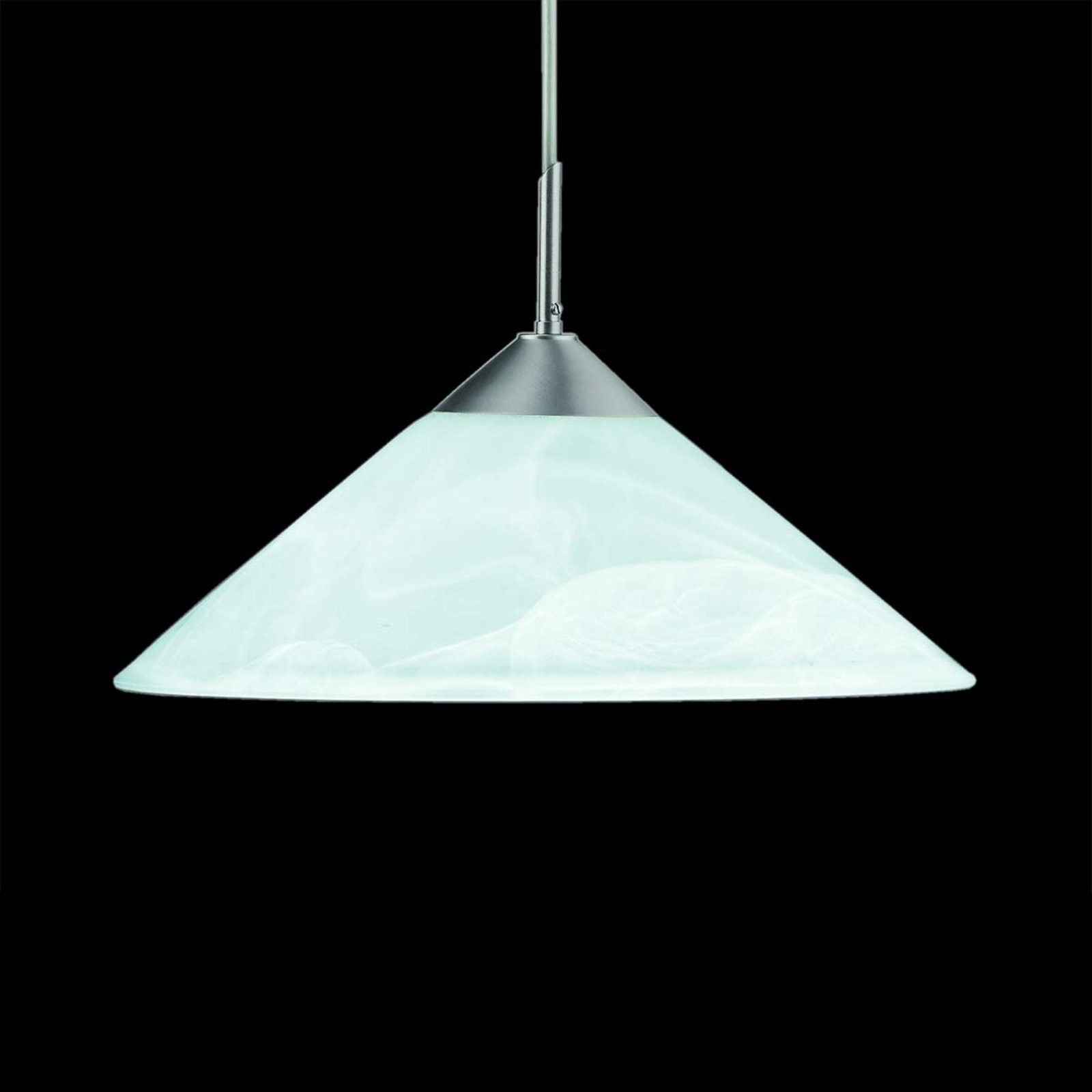 Hufnagel Saturn Hanging Light Marbled 40 cm Nickel Matte, for Living / Dining Room, Glass, metal, E27, 57 W, energy efficiency: A++