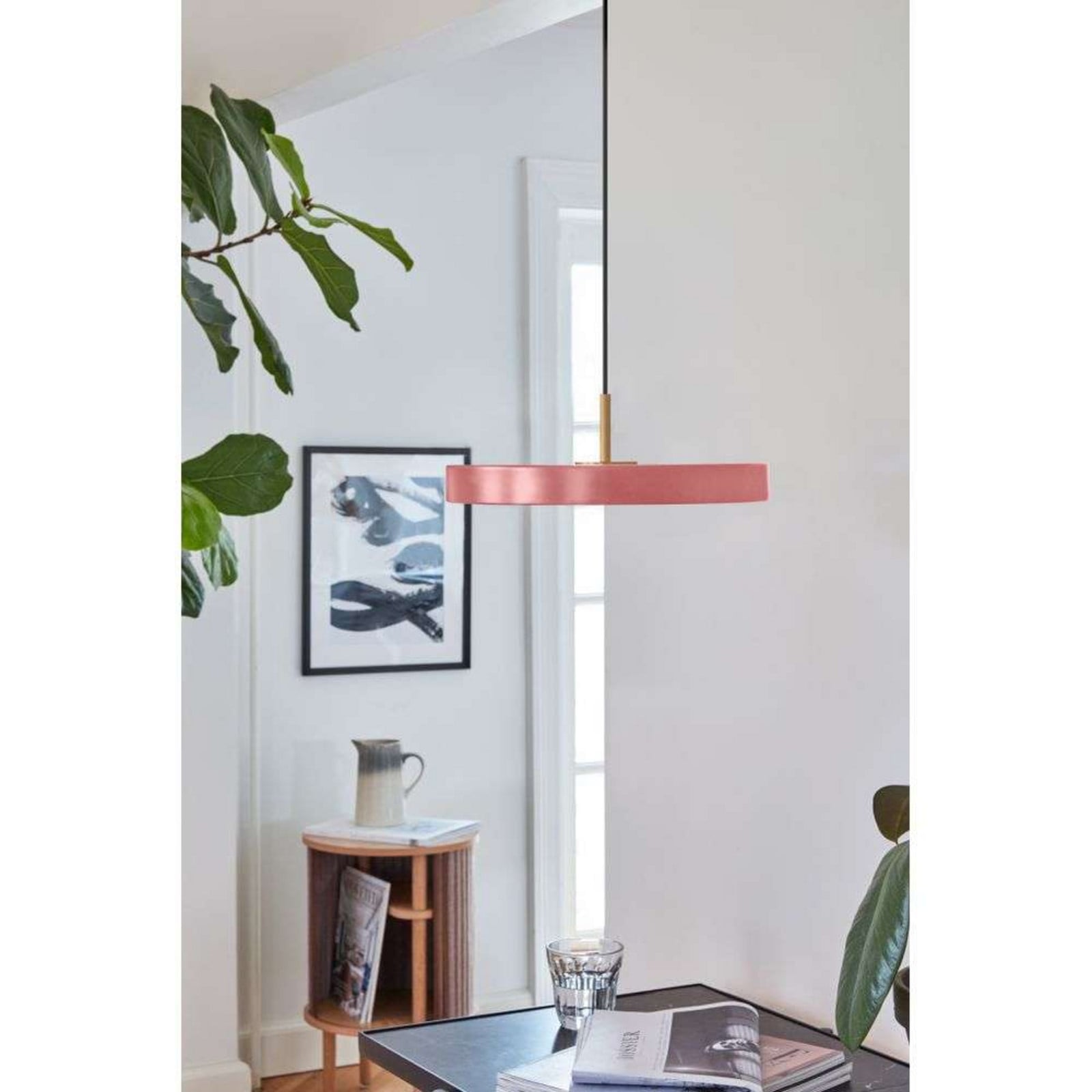 Asteria Pendelleuchte Mini Rose/Black Top UMAGE - Wohnzimmer - Metall