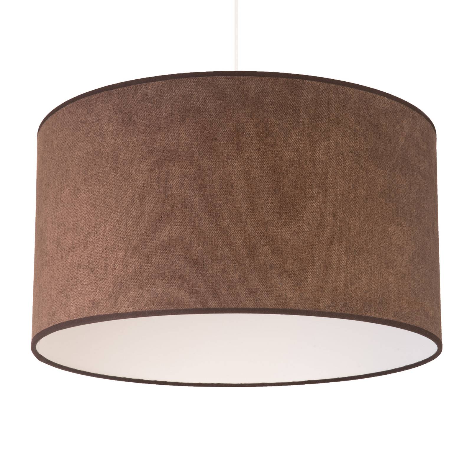 Lampa wisząca Bristol, tkany wzór, brązowa