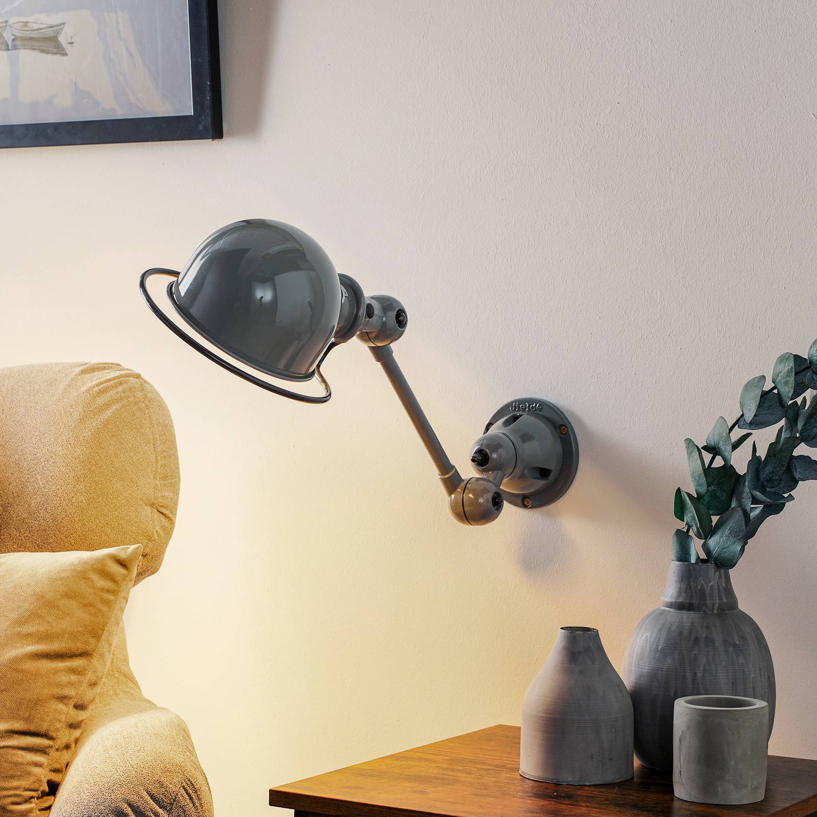 E-shop Jieldé Loft D2501 flexibilné nástenné svetlo sivé
