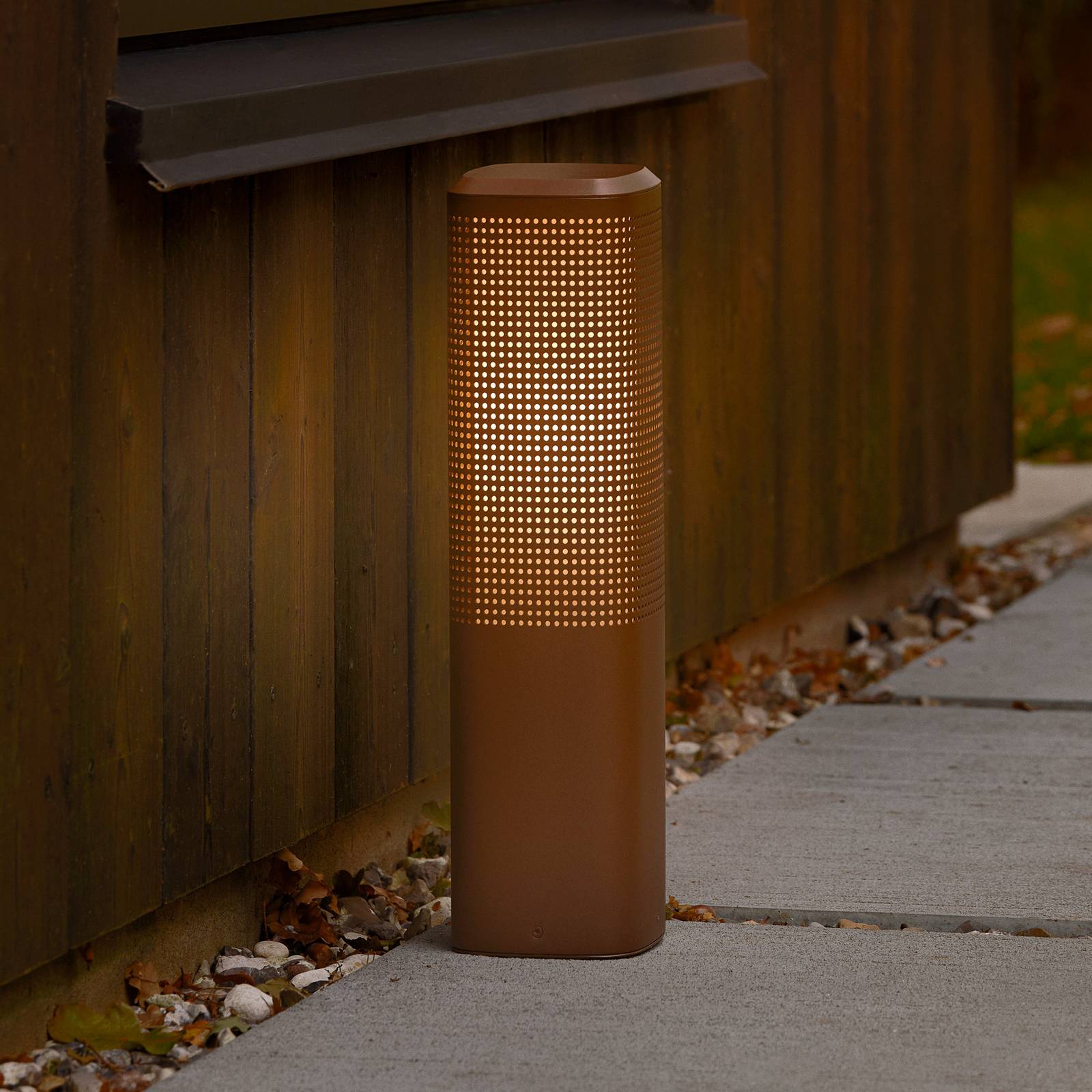 Nordlux Luminaire pour socle Sidara 45 Seaside, marron, aluminium, IP44, E27