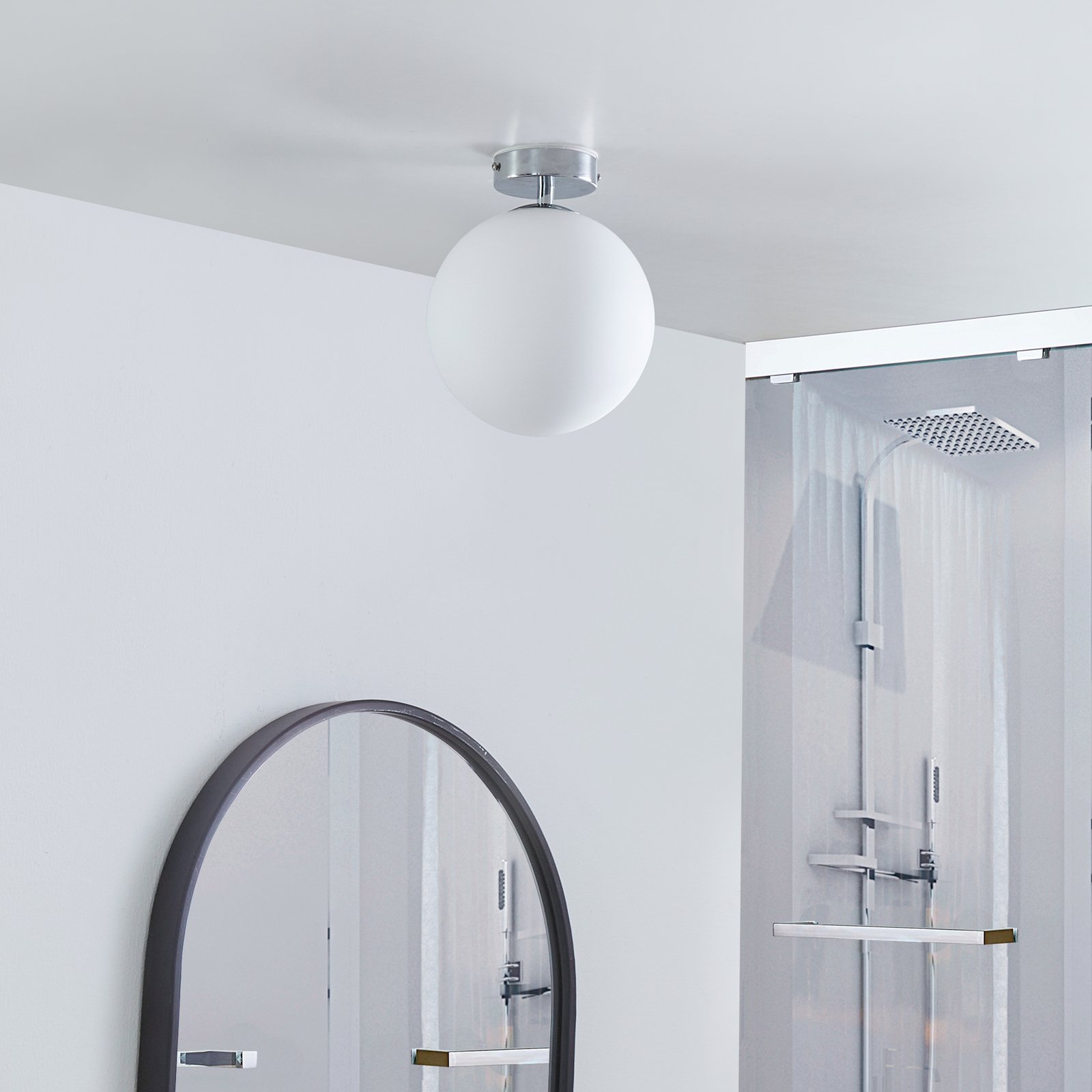 Arcchio Maviris LED fürdőszobai mennyezeti lámpa, gömb, 18 cm