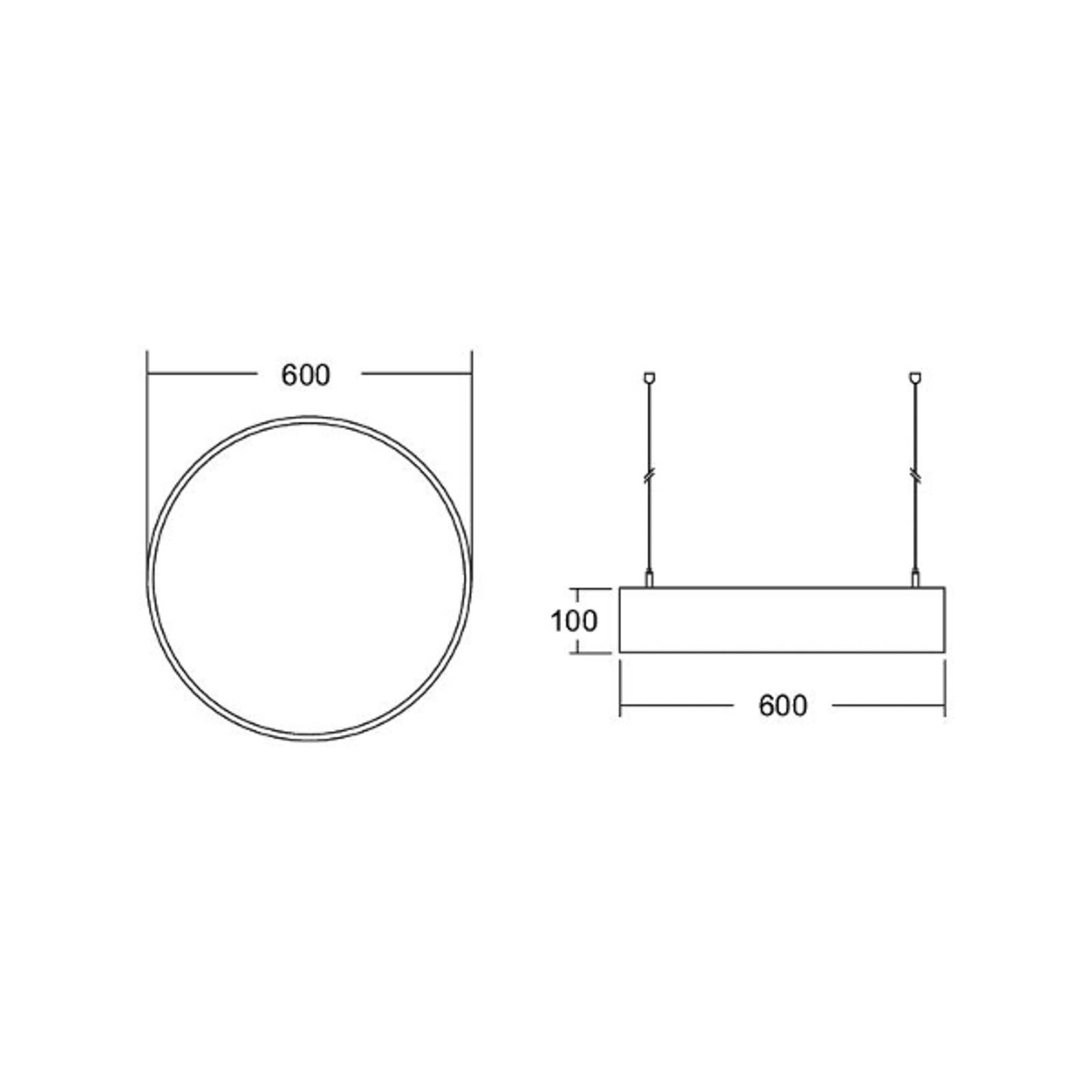 BRUMBERG Biro Circle direct Ø 60 cm, włącz/wyłącz, biały, 3000 K