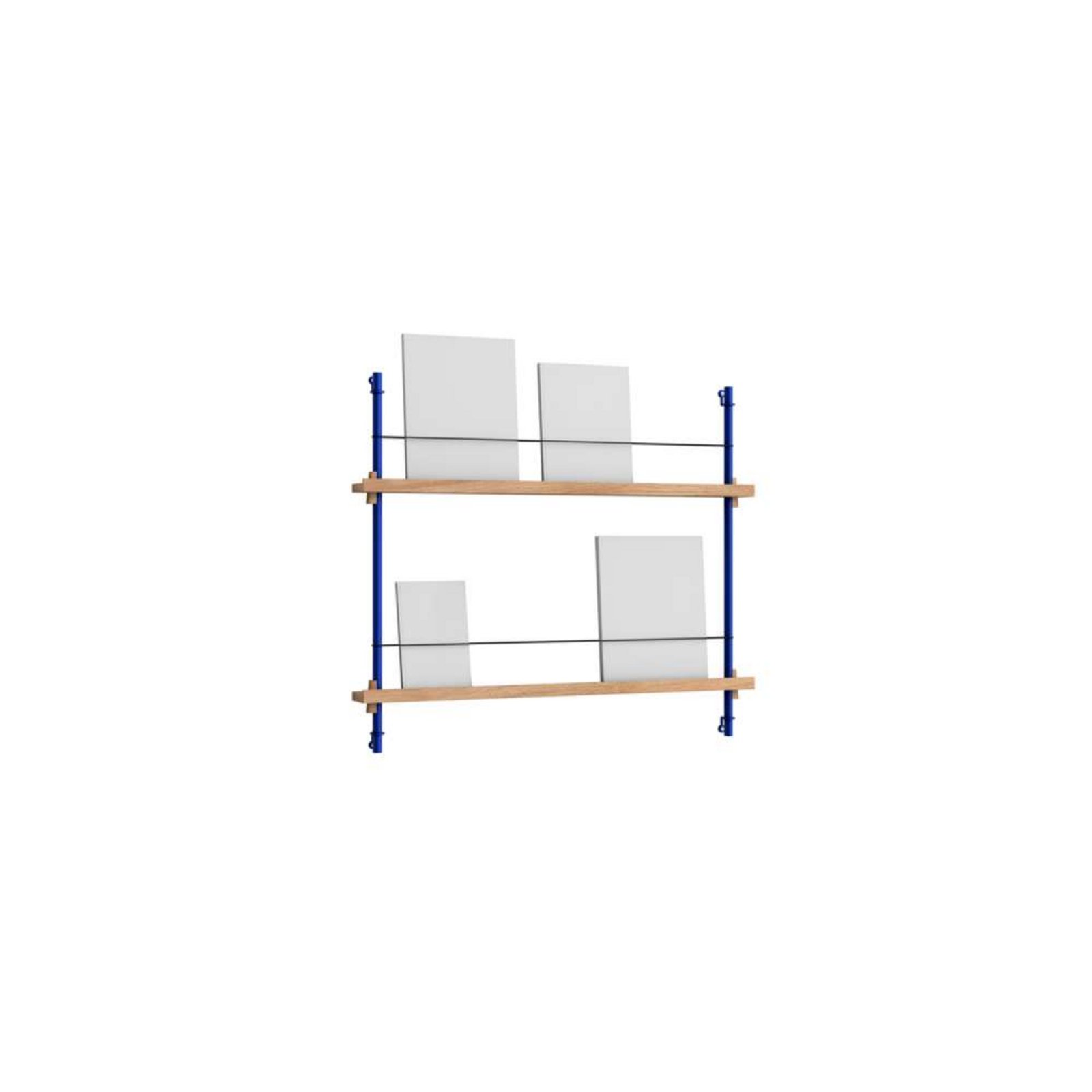 Magazine Shelving Oak/Deep Blue - Moebe