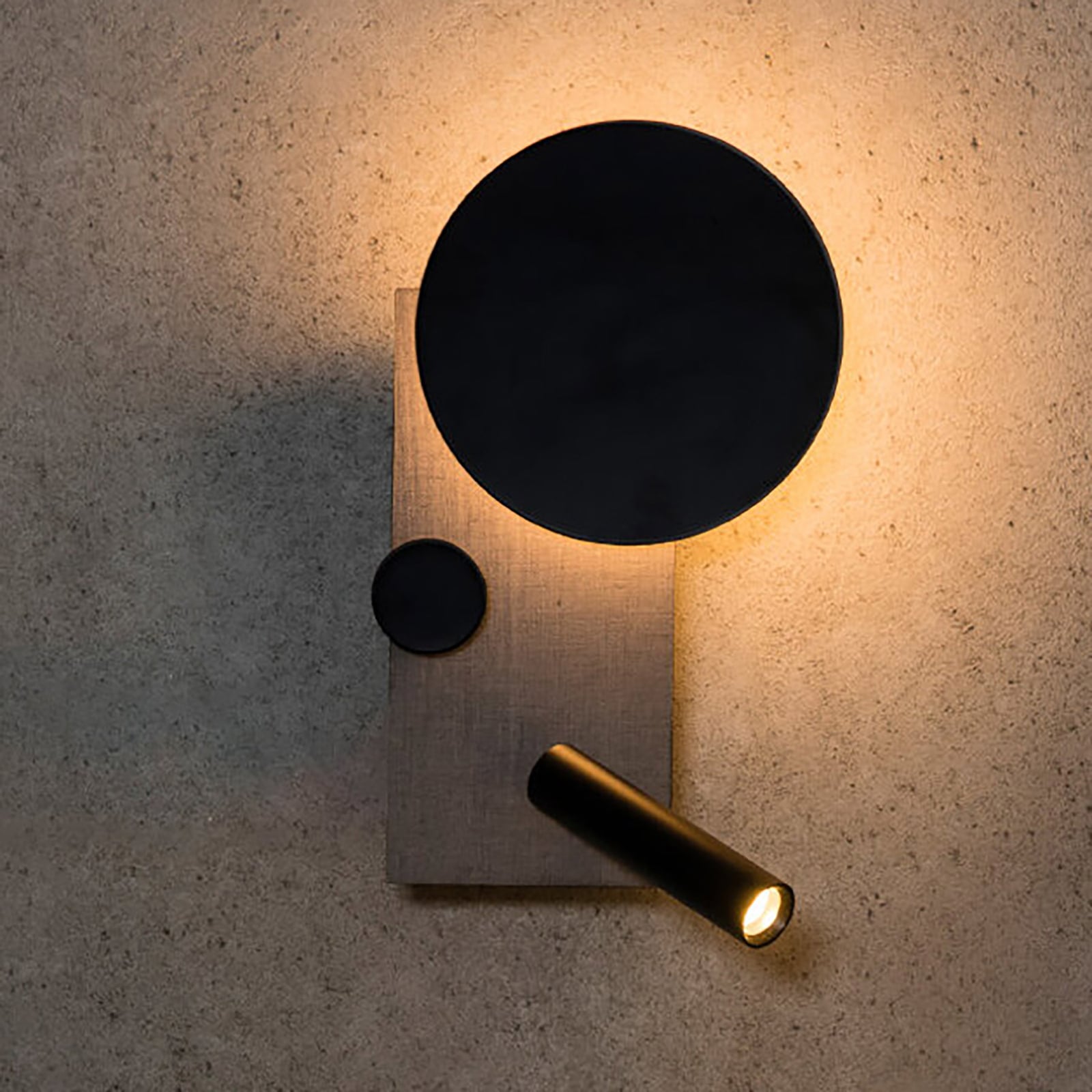 Applique murale LED Klee, grise, version gauche, à 2 lampes Applique murale LED Klee, grise, version gauche, à 2 lampes