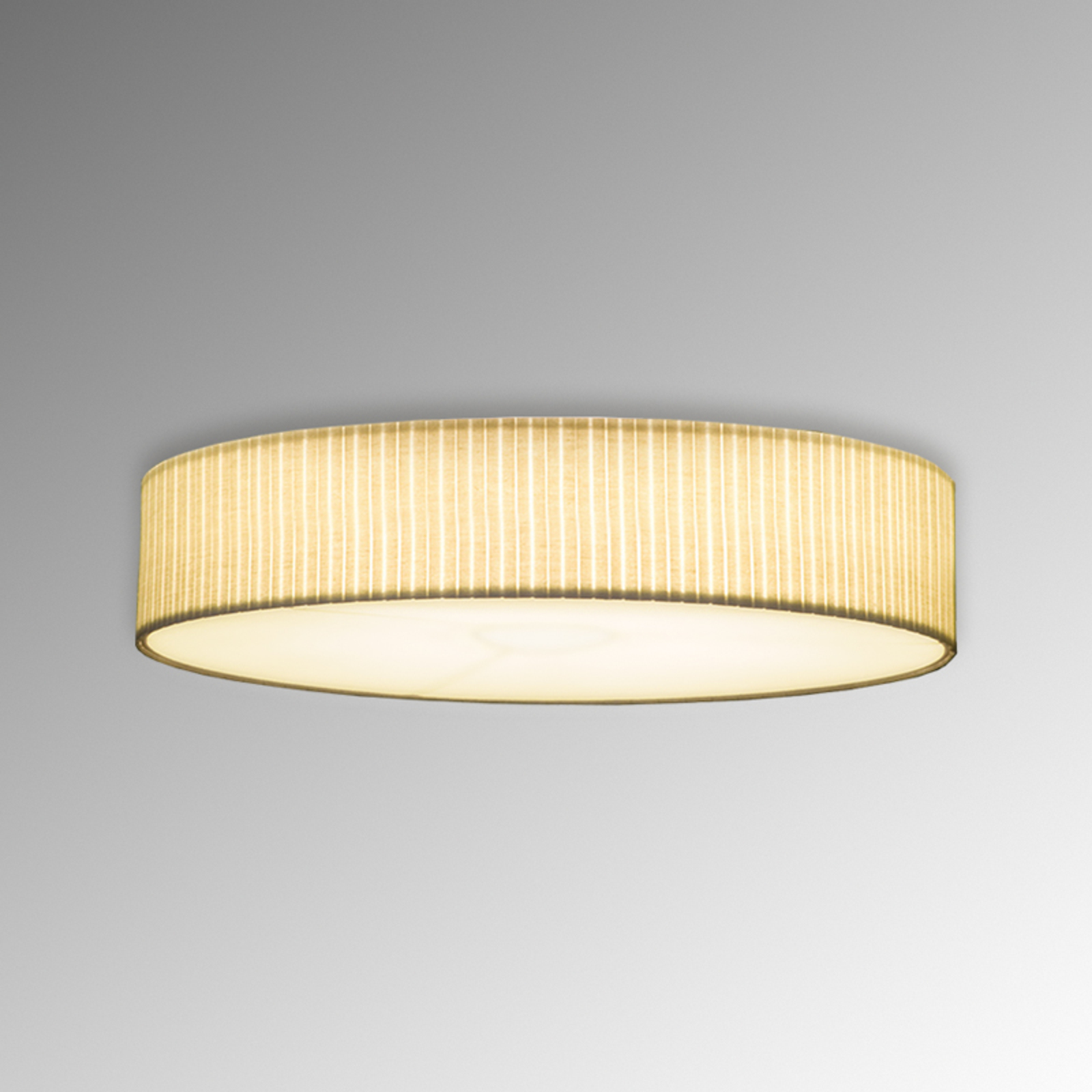 Pamalux Pleasant ceiling light Onda diameter 45 cm, for Living / Dining Room, box pleated, E27, 40 W, energy efficiency: A++, H: 12 cm
