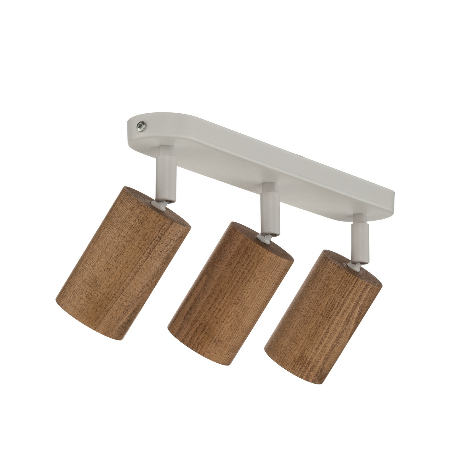 Nisse ceiling spotlight, white, length 33 cm, 3-bulb, wood/metal Nisse ceiling spotlight, white, length 33 cm, 3-bulb, wood/metal