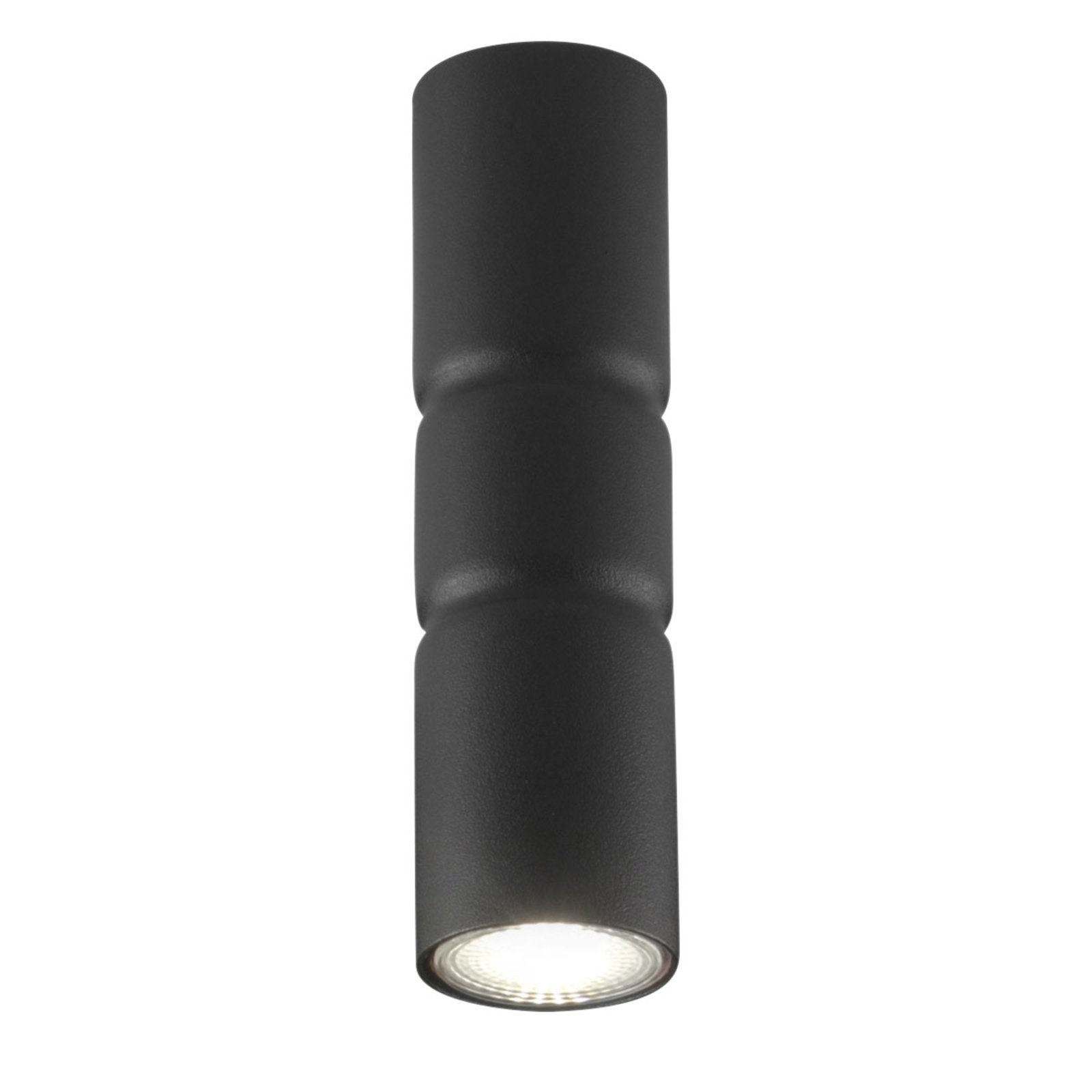 Turbo surface-mounted ceiling light, fixed, black