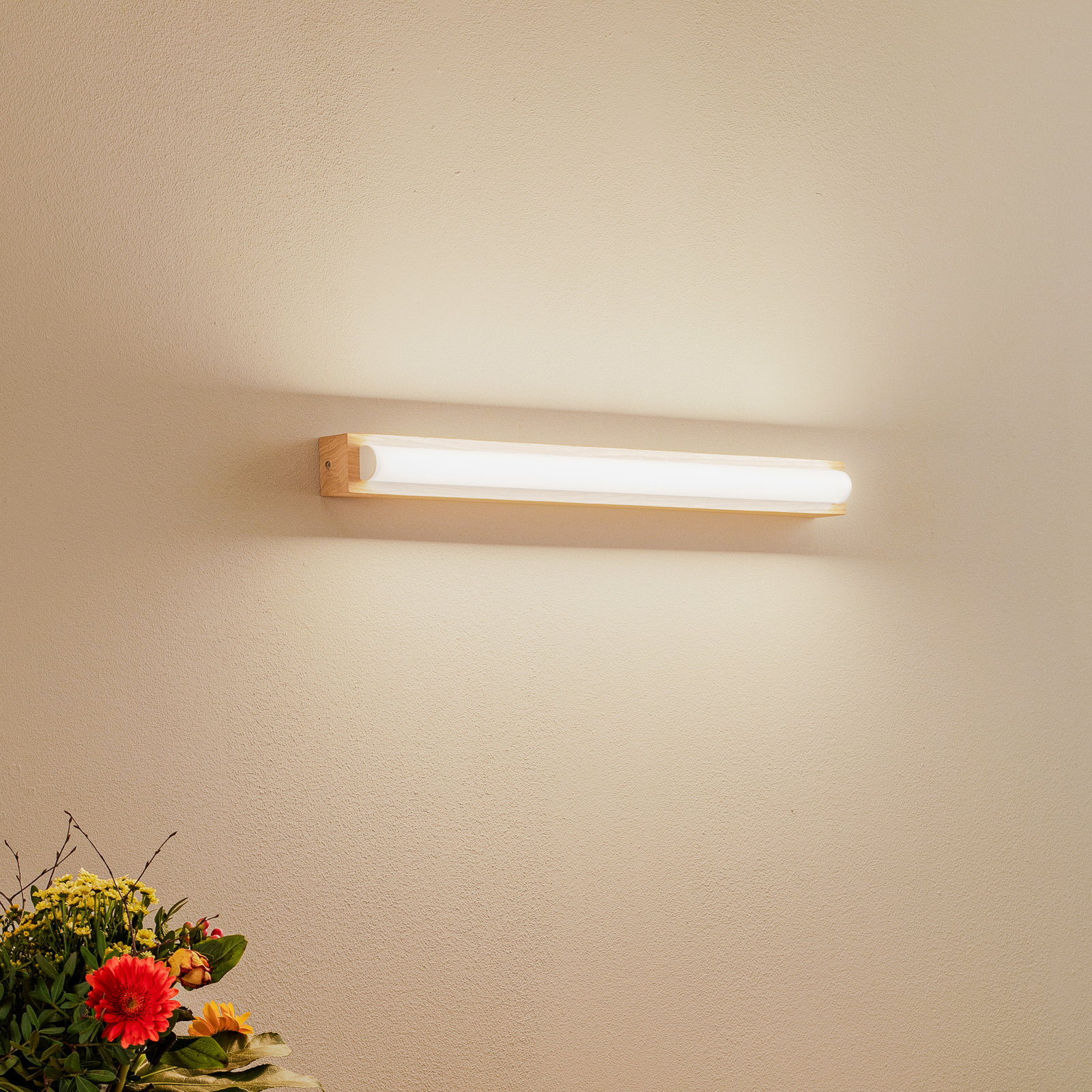 Envostar Mirror LED wall light, angular, 59 cm
