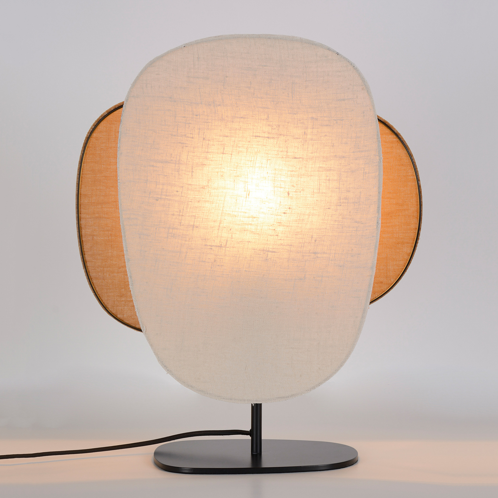 MARKET SET Screen 70's table lamp linen 48 cm