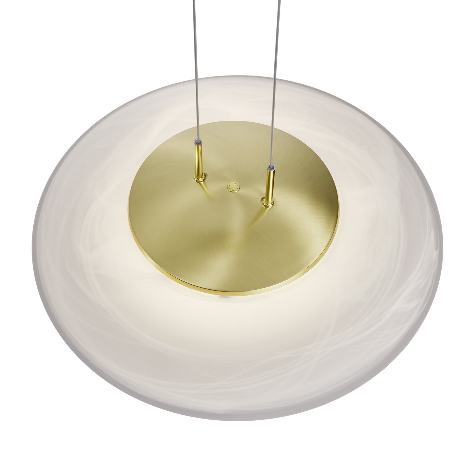 Findus lampă suspendată LED alamă mată/blanc