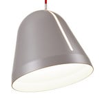 Nyta Tilt pendant light, red 3m cable, grey