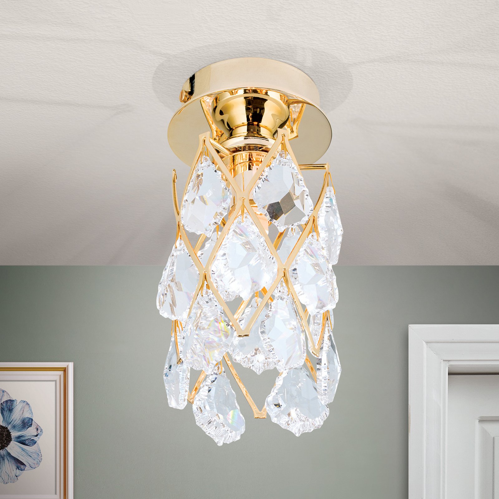 Charlene Crystal Ceiling Light Gold-Plated