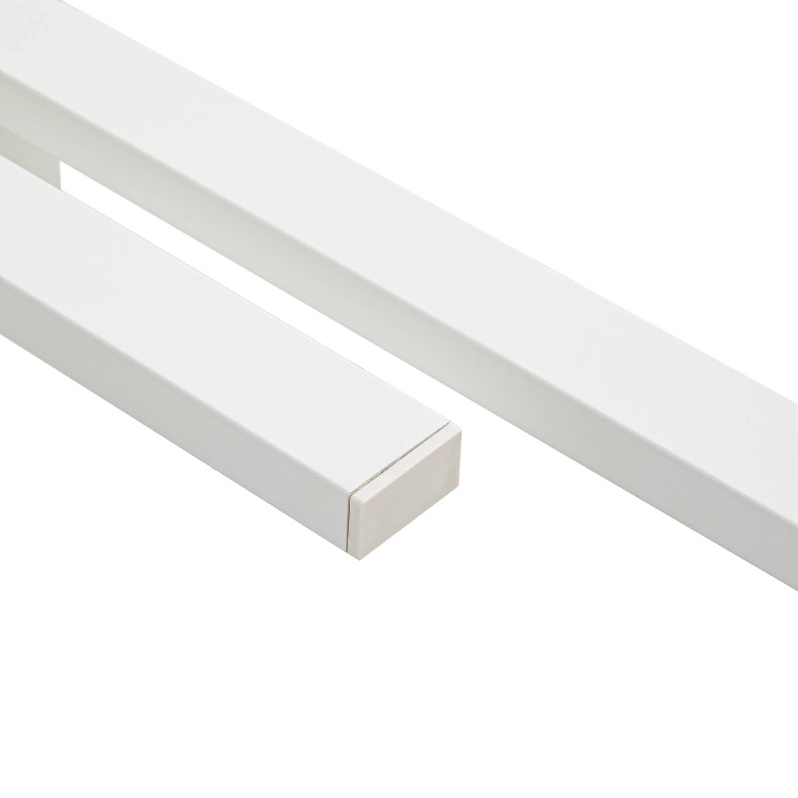 Lindby kinkiet zewnętrzny LED Sakari, biały, aluminium, wysokość 59 cm