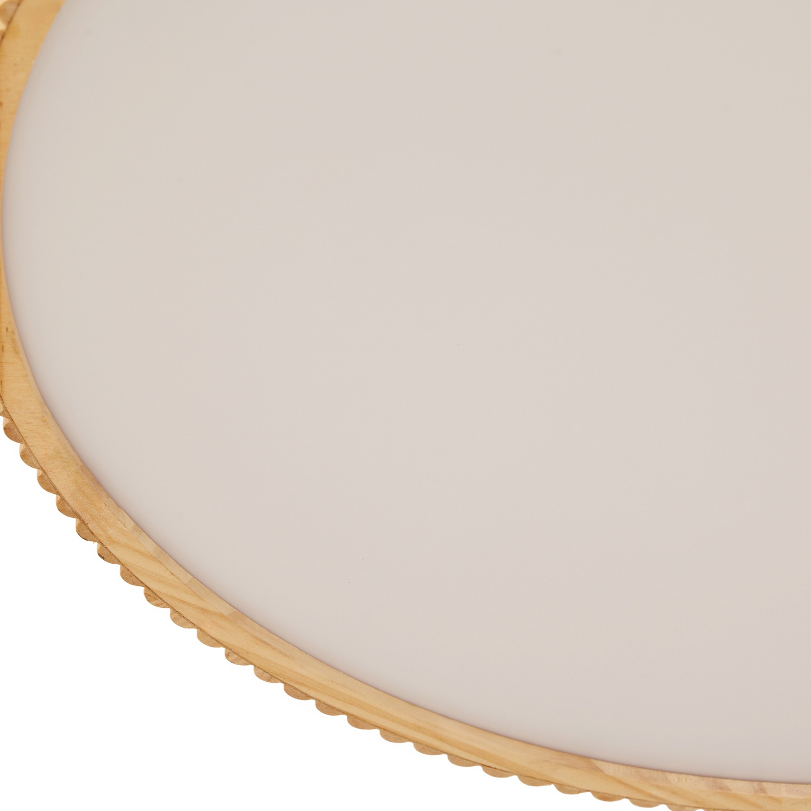Lindby LED-Deckenleuchte Velua, weiß/holz hell, CCT, Ø 50 cm