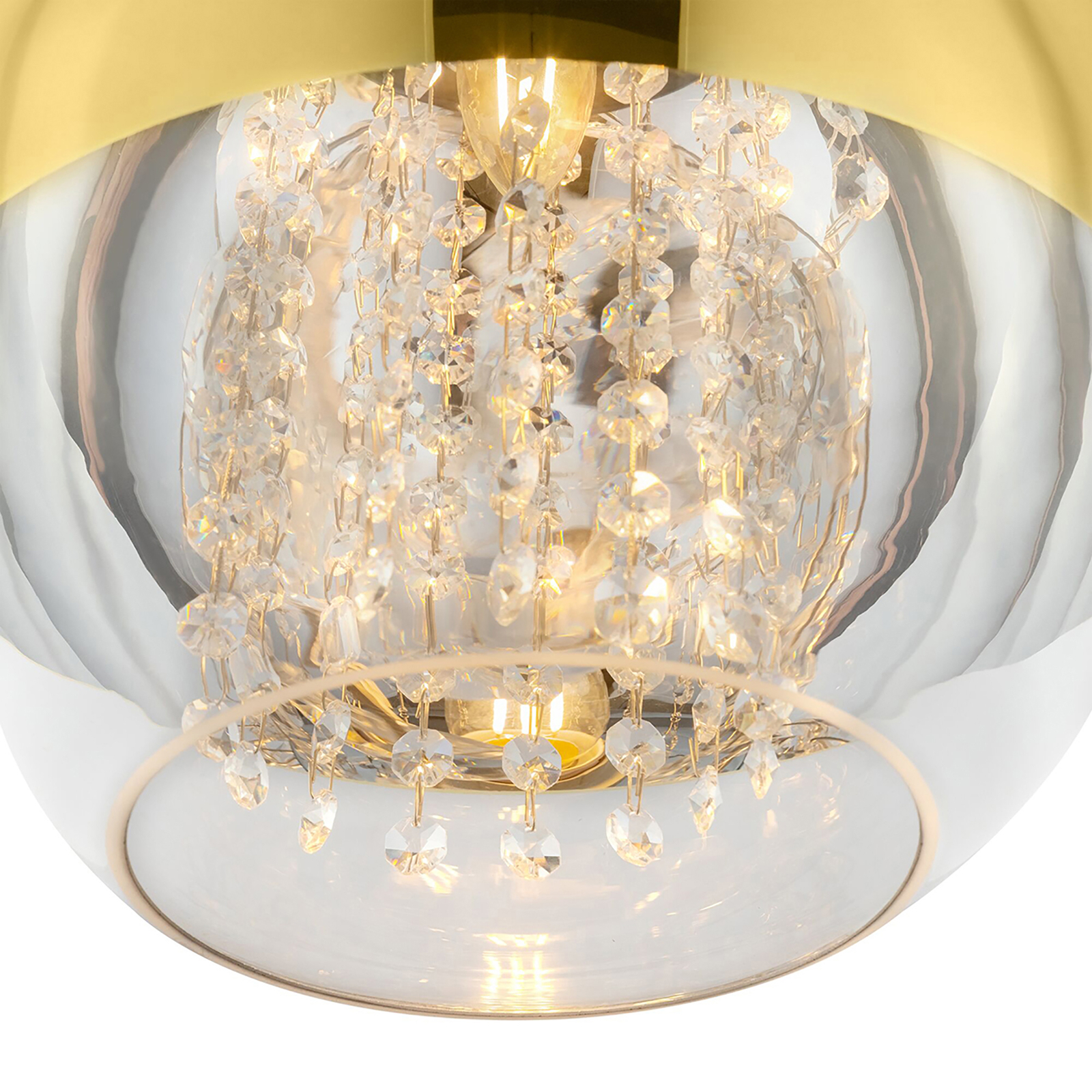 Maytoni Fermi lámpara colgante oro cortina cristal