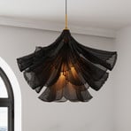 Juliette pendant light, black, tulle, metal, 75 cm, E27 - By Rydéns