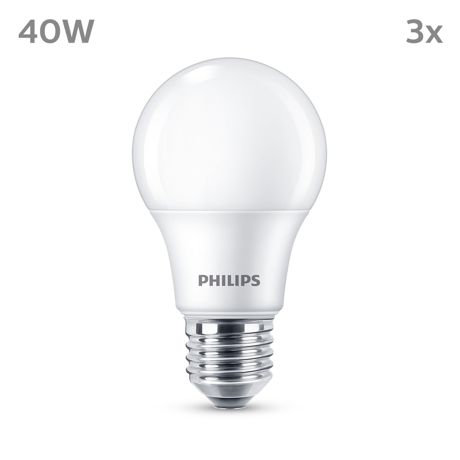 Philips LED izzó E27 4,9W 470lm 2700K matt 3db