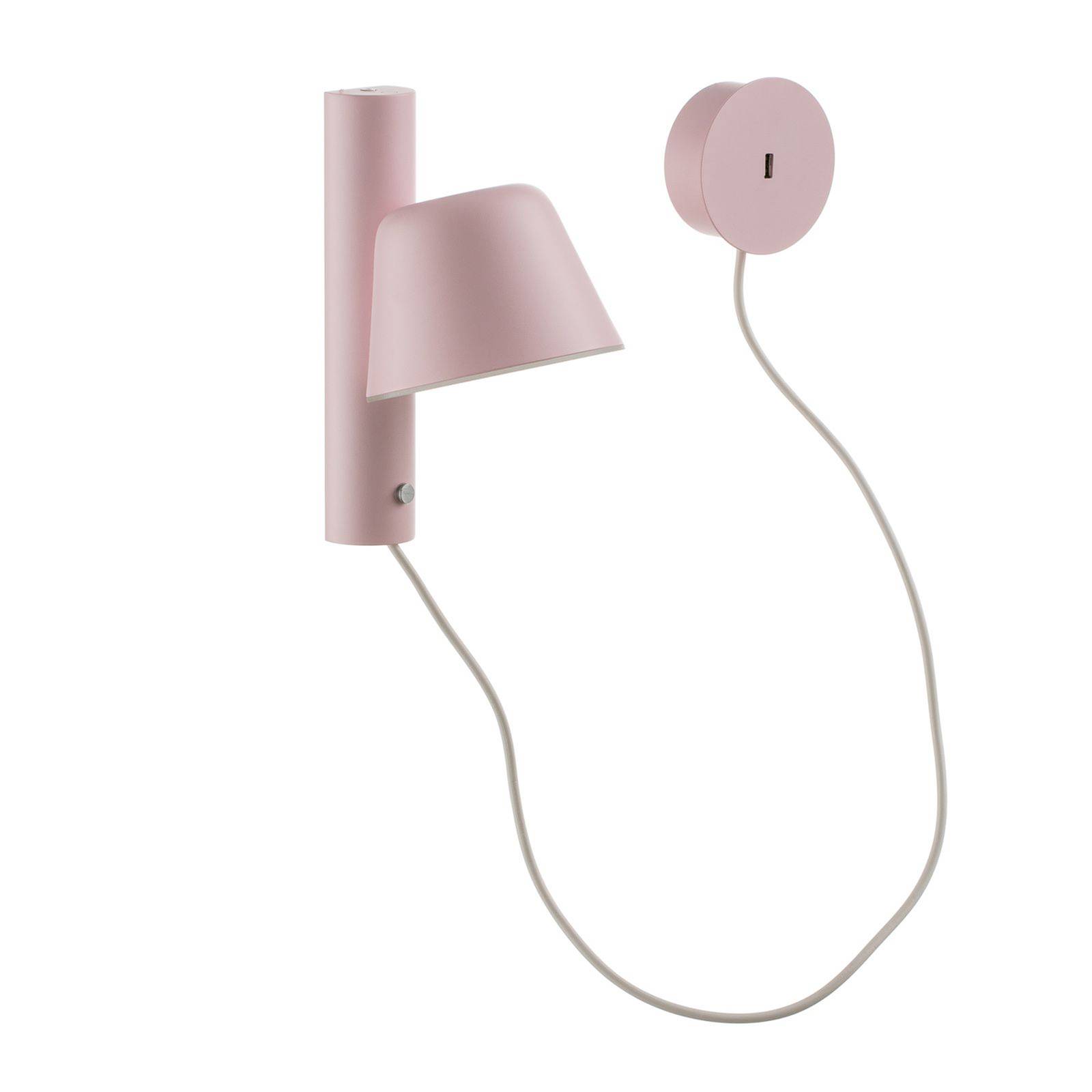 Prandina Bima W1 USB LED-Wandleuchte, rosa