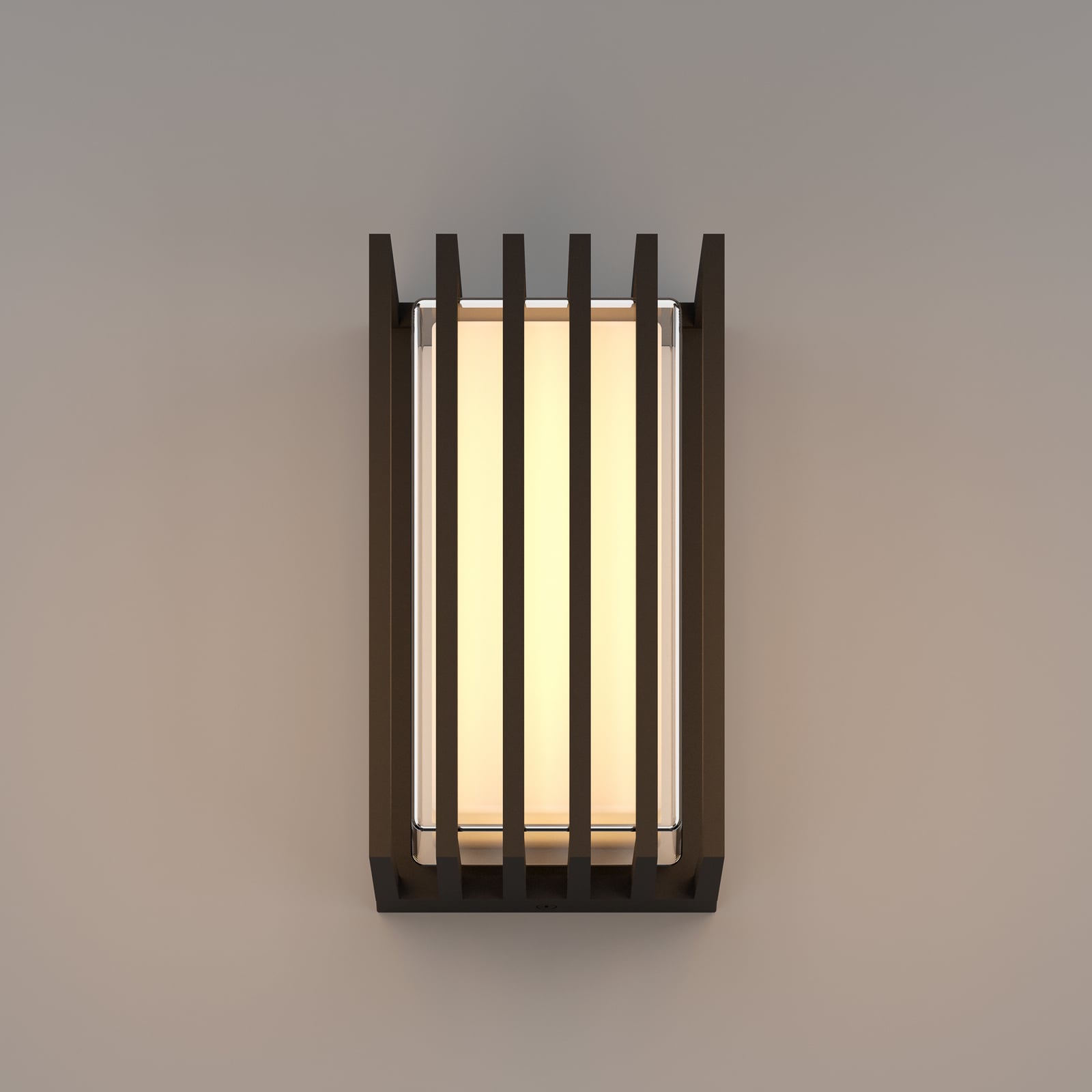 LED-Außenwandlampe Genovese, schwarz, Höhe 24 cm, Metall