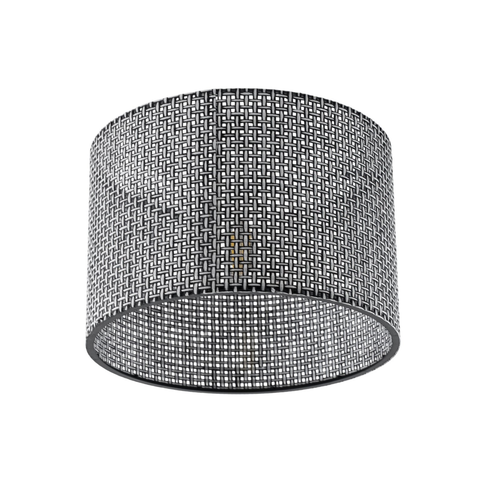 Plafonnier Goza, motif noir, tissu, Ø 30 cm