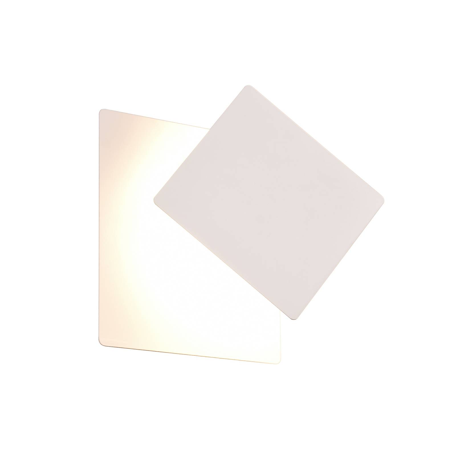 LED-Wandleuchte Mio, Blende eckig, weiß matt, indirekt