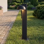 Lucande LED takų šviestuvas „Velira“, juodos spalvos, 77 cm, vienos lempos, IP44