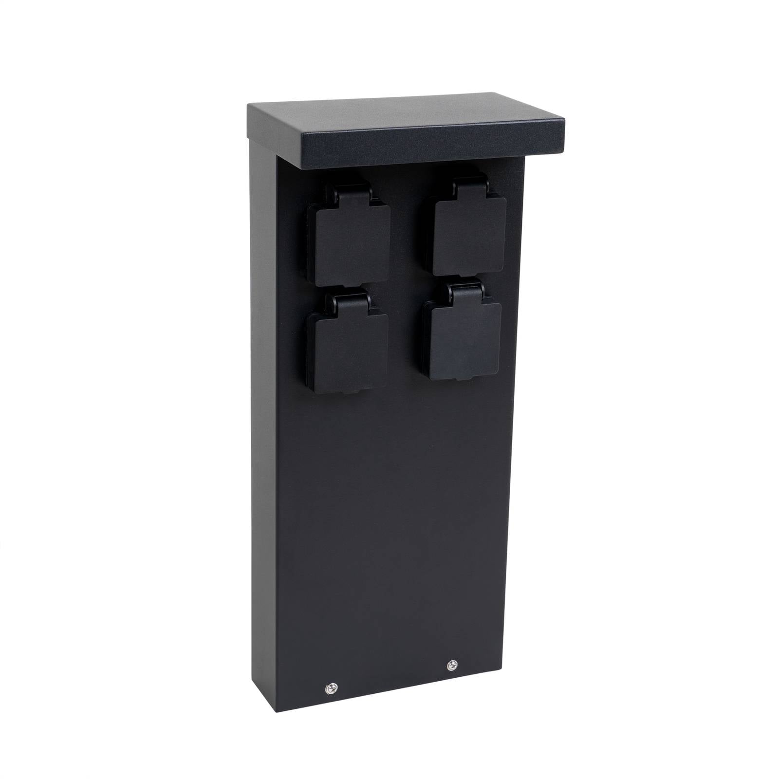 Prios Mariel Energiesäule, 4 Steckdosen, schwarz