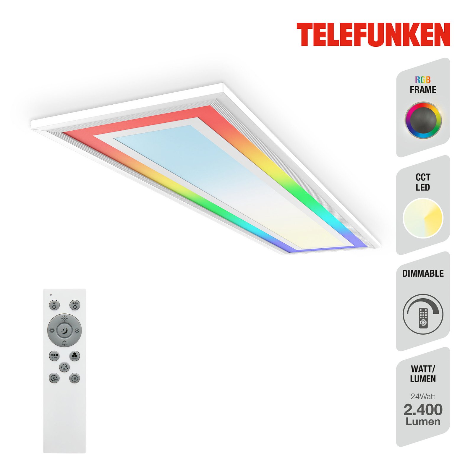 LED panel Framelight Remote white CCT RGB 100x25cm
