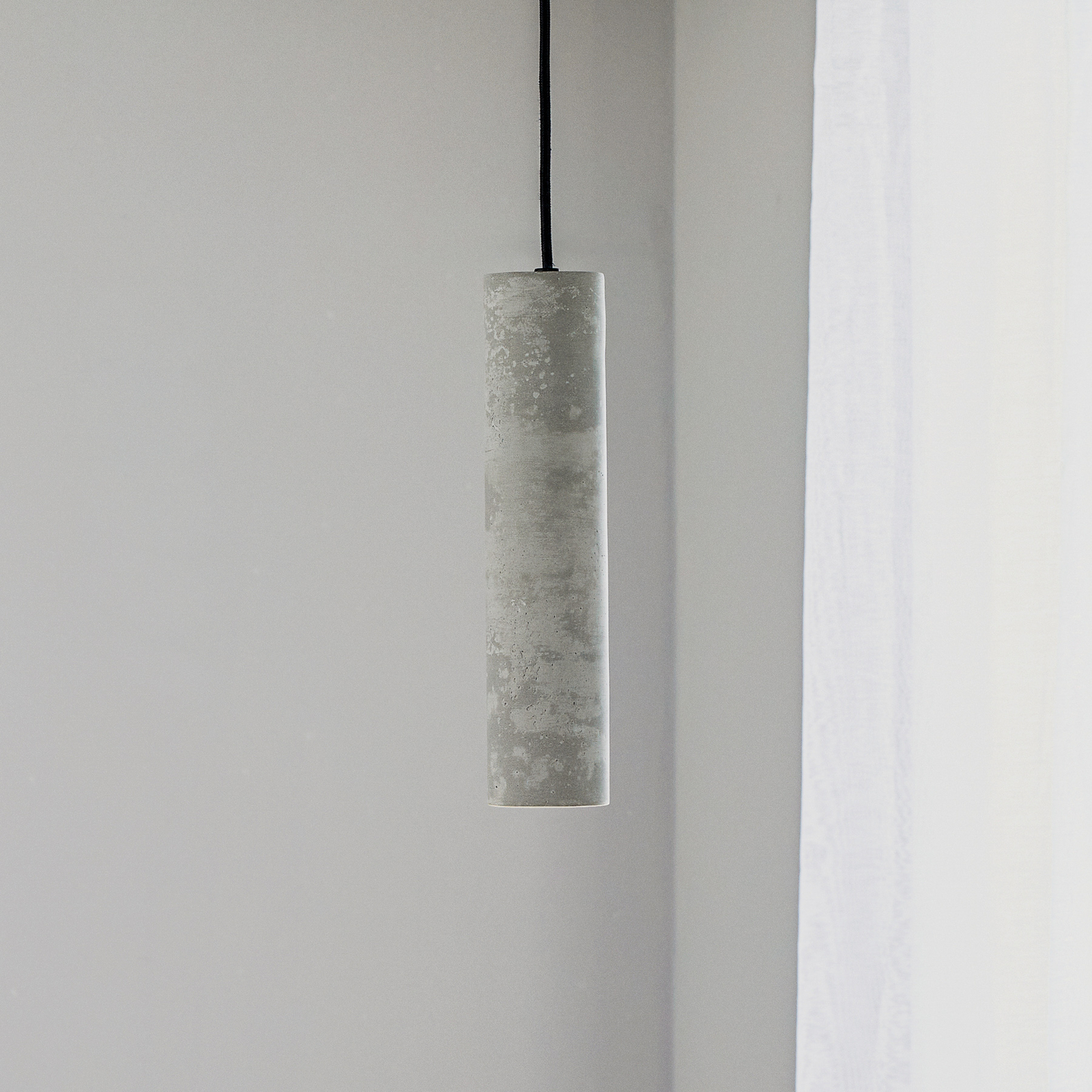 gras Geit Brig Hanglamp Tube van beton, 1-lamp | Lampen24.nl