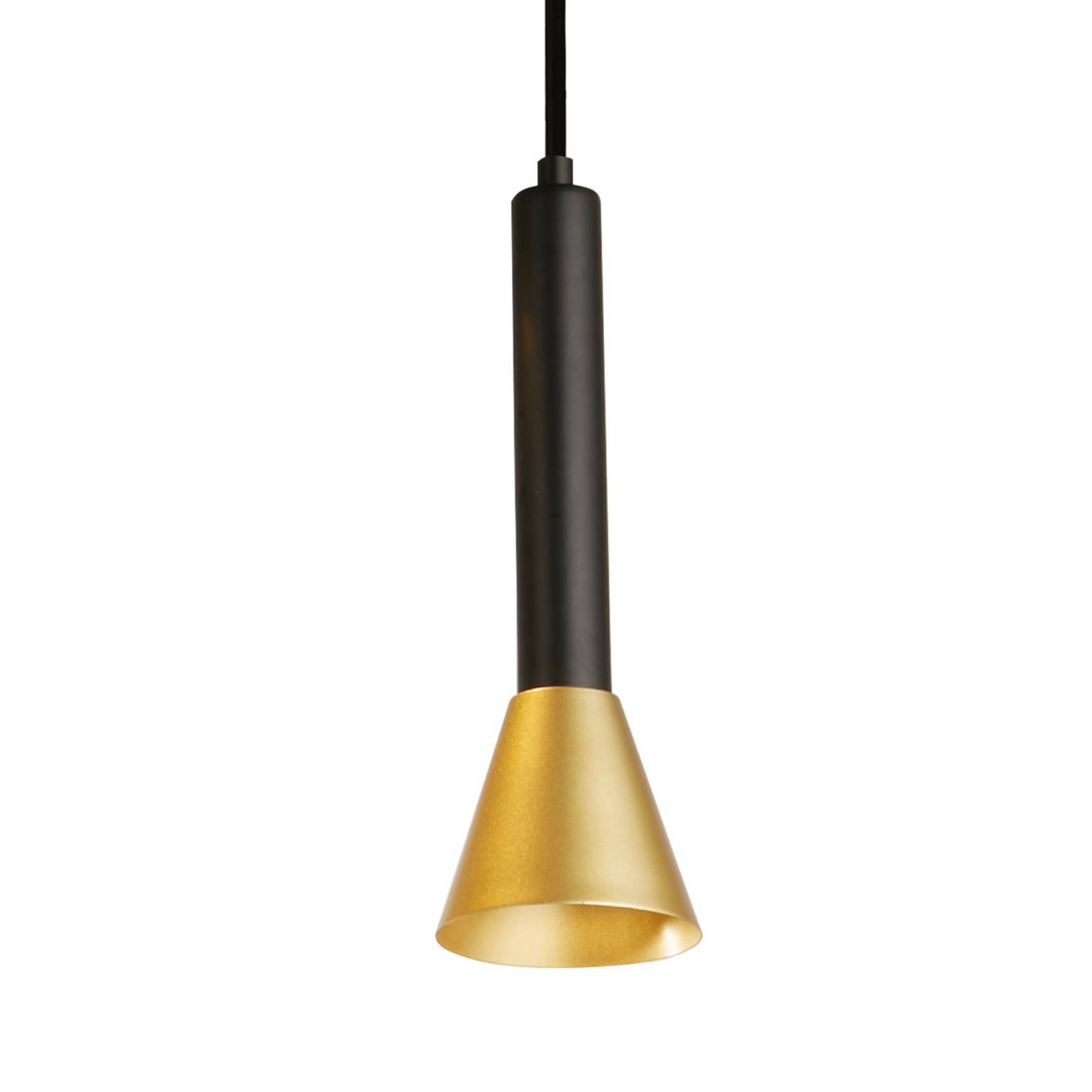 Hängeleuchte Signal, Länge 84 cm, schwarz/goldfarben, Metall günstig online kaufen