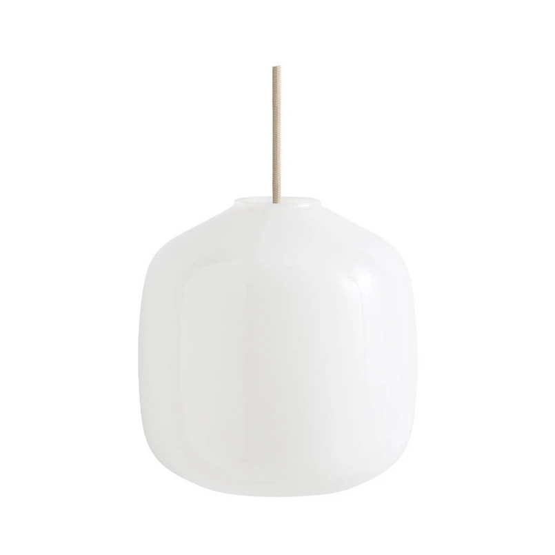 HAY – Buoy Glass 200 Pendelleuchte Opal/Beton Grey